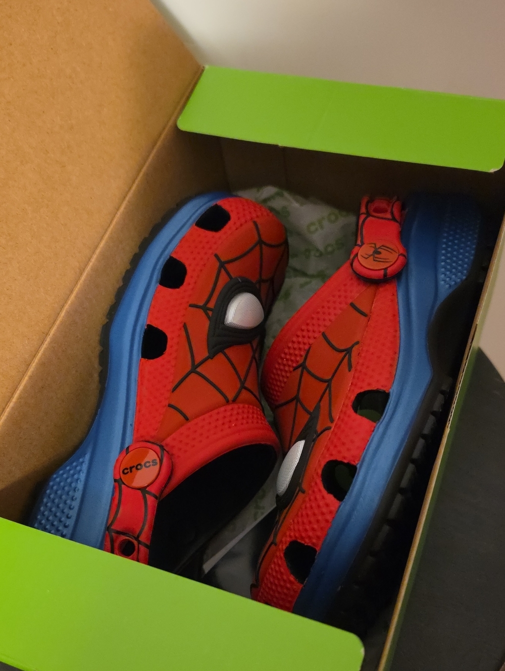 Crocs Kids Spider-Man Classic Clogs, Multi, C13 - Picture 7 of 8